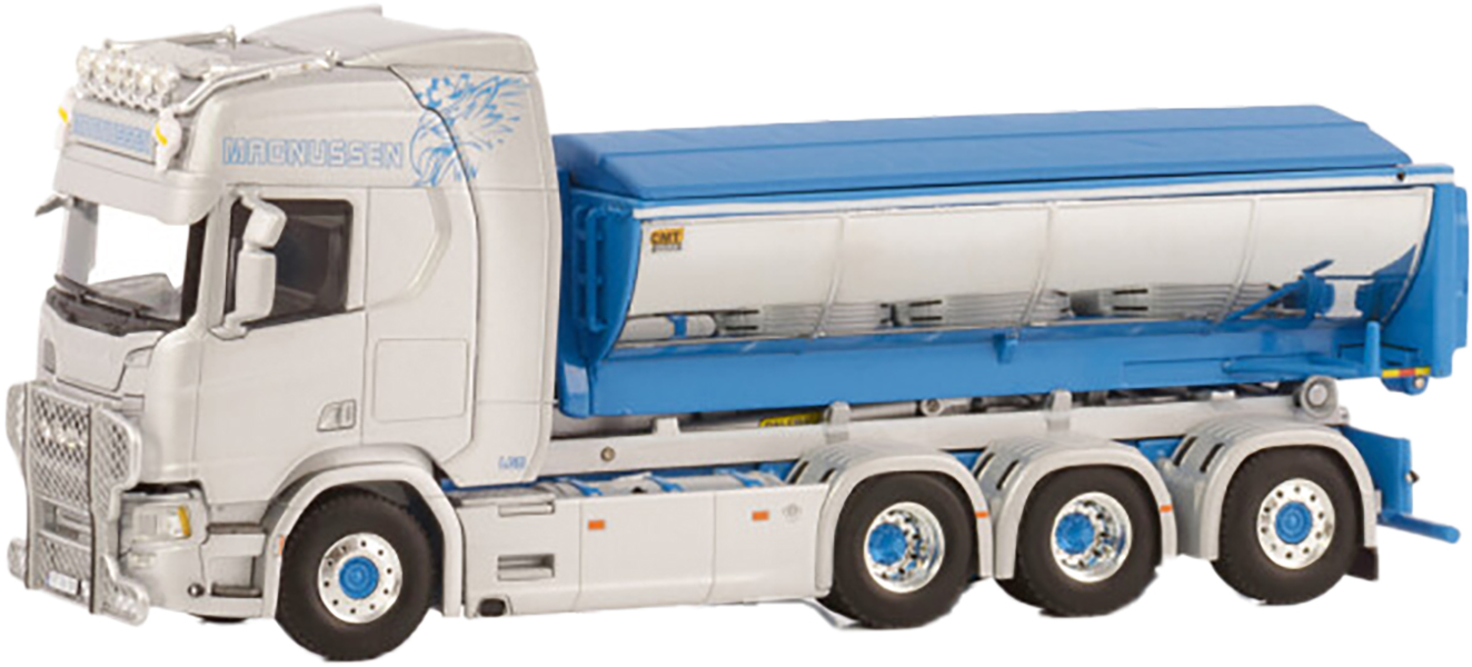 WSI01-4068 SCANIA R Highline 8x4 porteur amplirol avec container à asphalt – Image 1