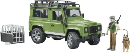 LAND ROVER avec chasseur et chien – Image 2