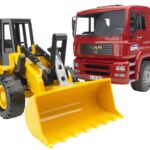 Camion benne MAN avec chargeur sur roues