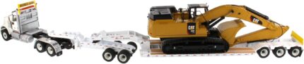 IH HX520 6x4 avec remorque porte-engins et pelle CAT 349F – Image 4