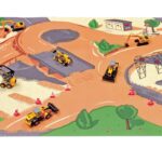 Tapis de jeu TP avec 2 véhicules NEW HOLLAND