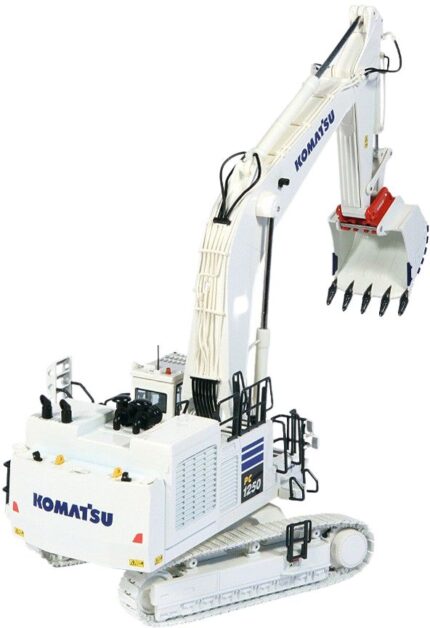 KOMATSU PC1250-11 Pelle sur chenilles avec atache rapide et accessoires adaptables, Excavatrice, Blanche – Image 2