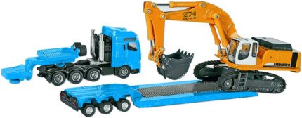 MAN TG 4 essieux avec porte-engins 3 essieux et LIEBHERR R974 – Image 3