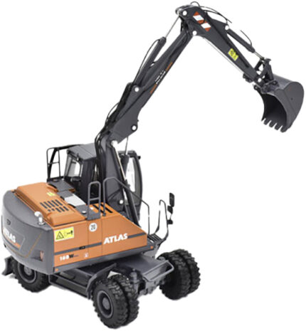 ATLAS 160W Pelle sur pneus jumelées MITAS – Image 3