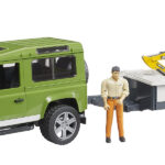LAND ROVER avec remorque et Mini pelle JCB