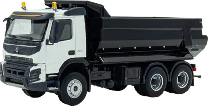 VOLVO FMX 6X4 benne, blanc et noir