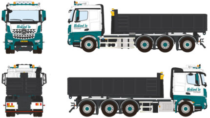 MERCEDES Arocs MP4 CS 8x4 porteur ampliroll avec container 15 m3 – Image 5