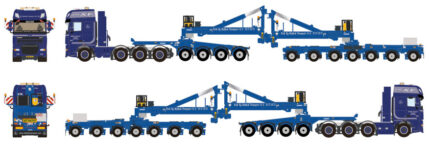 DAF XF105 Super Space Cab 8x4 avec remorque porte-tubes à éolienne 4+7 essieux – Image 3