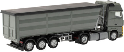 MERCEDES Actros L 4x2 avec remorque benne 3 essieux, gris – Image 2