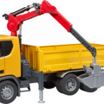 Camion de chantier SCANIA avec grue et 2 palettes