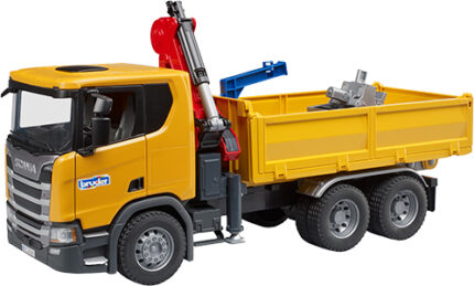 Camion de chantier SCANIA avec grue et 2 palettes – Image 5