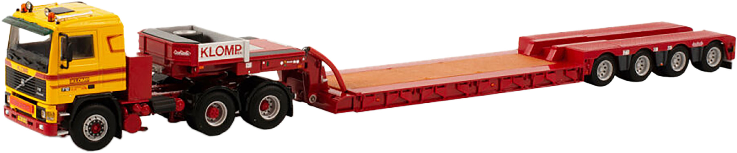 WSI01-3948 VOLVO F12 6x2 avec remorque porte-engins 4 essieux – Image 1