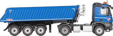 MERCEDES Arocs 4x2 avec benne basculante SCHMITZ 3 essieux, bleu – Image 3