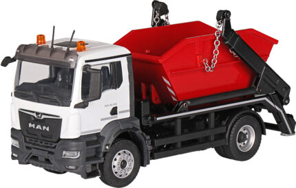 MAN TGS NN 4x2 avec container déposable, rouge et blanc