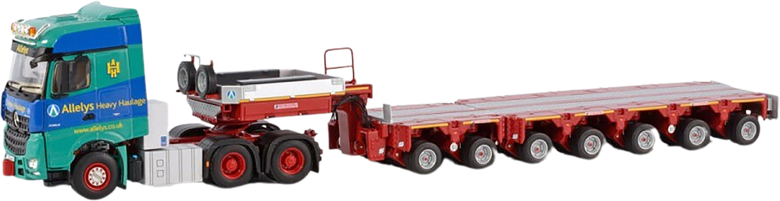 WSI01-4108 MERCEDES Arocs MP4 Big Space 6x4 avec remorque porte-engins SCHEURLE – Image 1