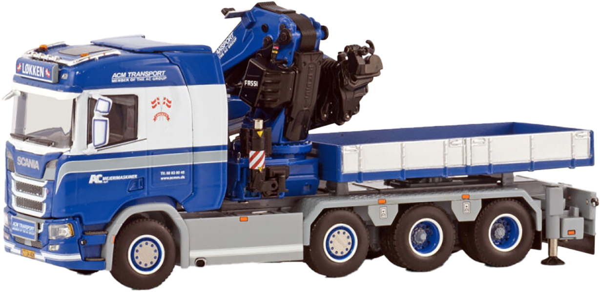 WSI01-4161 SCANIA R Normal 8x2 plateau et grue FASSI 1100 – Image 1