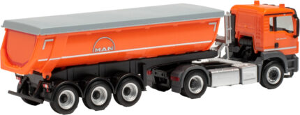 MAN TGS M 4x2 avec benne 3 essieux, orange – Image 2