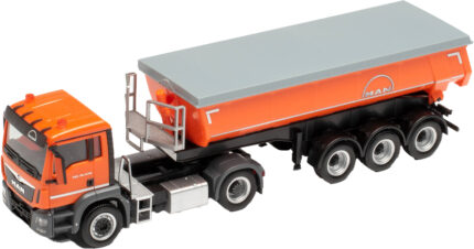 MAN TGS M 4x2 avec benne 3 essieux, orange – Image 3