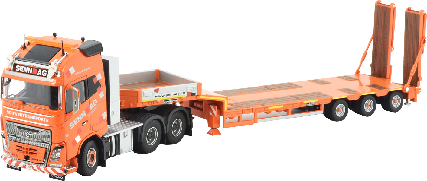 TEKN85267 VOLVO FH4 Globetrotter XL 6x4 avec remorque porte-engins 3 esieux – Image 1