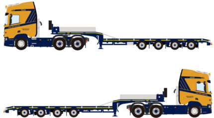 SCANIA R Highline 6x2 avec remorque porte-engins 4 essieux – Image 5