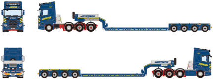 SCANIA R Highline 8x4 avec remorque porte-engins 3 essieux – Image 5