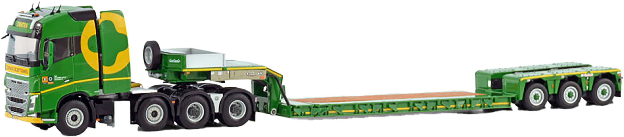 WSI01-4200 VOLVO FH4 Globetrotter XL 8x4 avec remorque porte-engins 3 essieux – Image 1