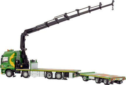 DAF CF SC 8x2 porteur avec grue PALFINGER 65002 et remorque plateau ZWATRA – Image 3