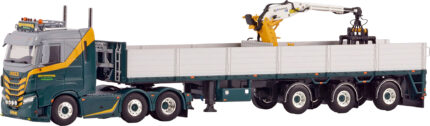 IVECO S-Way AS Low 6x2 avec remorque à briques 3 essieux