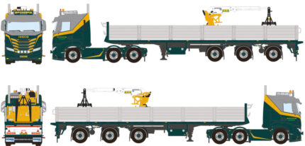 IVECO S-Way AS Low 6x2 avec remorque à briques 3 essieux – Image 5