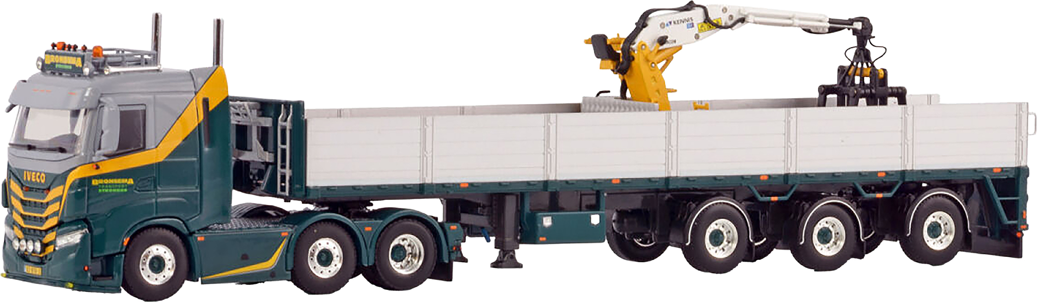 WSI01-4254 IVECO S-Way AS Low 6x2 avec remorque à briques 3 essieux – Image 1