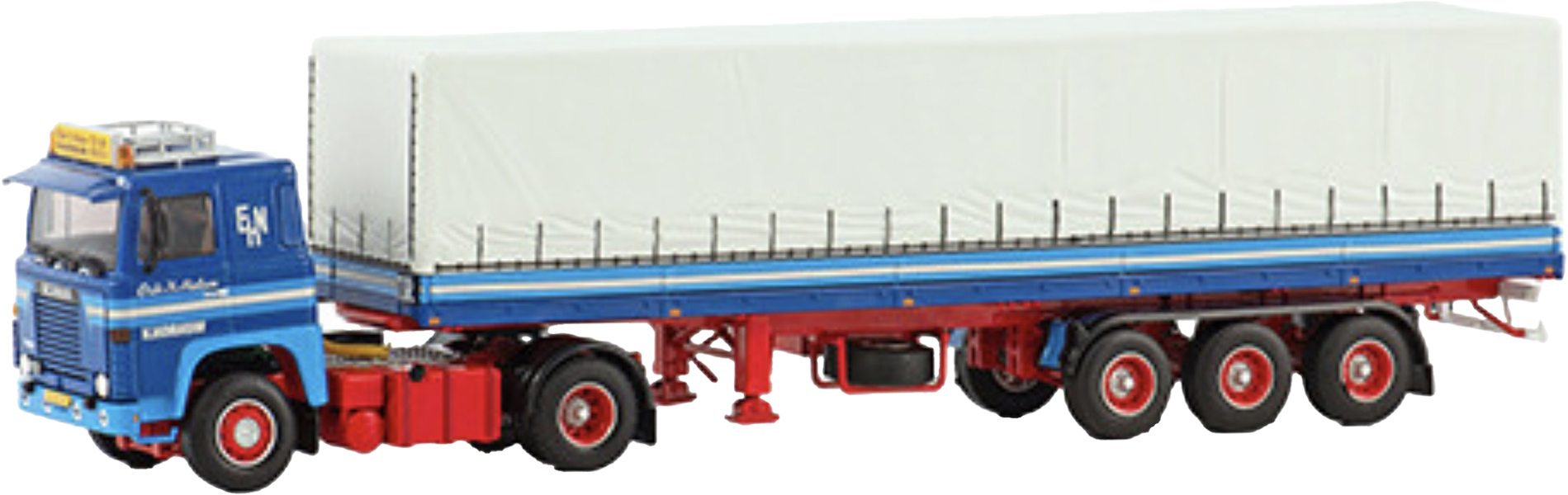 Screenshot SCANIA 141 4x2avec remorque bachée 3 essieux – Image 1