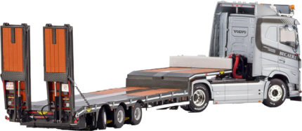 VOLVO FH5 Sleep Cab 4x2 avec remorque porte-engins 3 essieux – Image 3