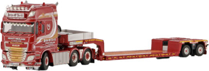 DAF XF Super Space Cab 6x2 avec remorque porte-engins 2 essieux – Image 4