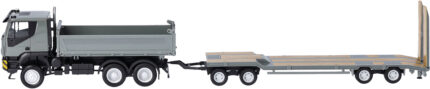IVECO Trakker 6x6 benne avec porte-engins à rampes 2+2 essieux, gris – Image 4