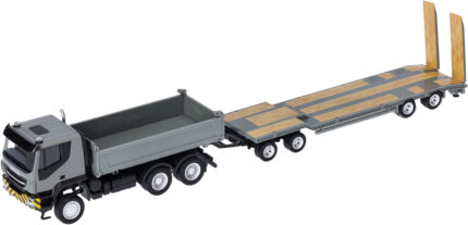 IVECO Trakker 6x6 benne avec porte-engins à rampes 2+2 essieux, gris – Image 5