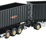 SCANIA R Top 6x2 combiné porteur et remorque ampliroll avec 2 container 40m3