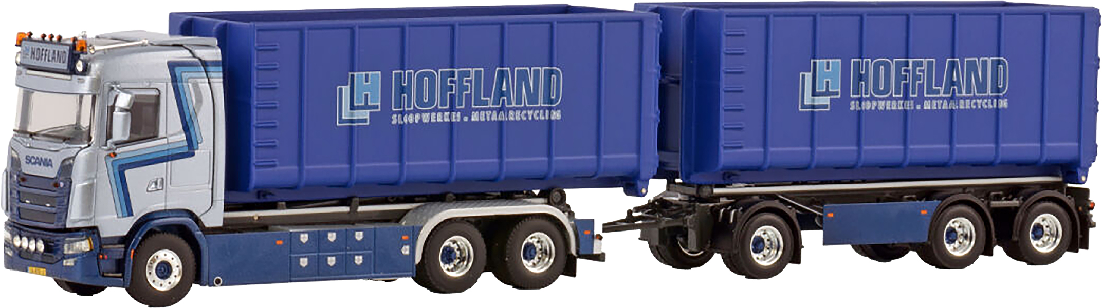 WSI01-4398 SCANIA S Normal 6x2 combiné porteur et remorque ampliroll avec 2 container 40m3 – Image 1