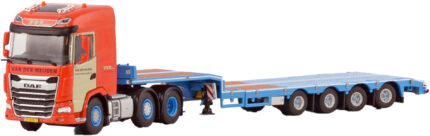 DAF XG 6x2 avec remorque porte-engins 4 essieux – Image 4