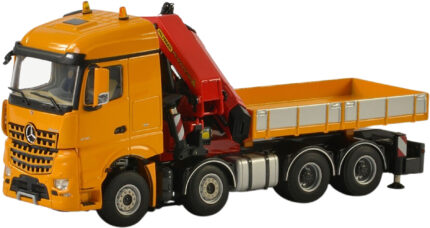 MERCEDES Arocs Steam Space 8x4 avec grue PALFINGER 7400.2, Orange