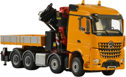 MERCEDES Arocs Steam Space 8x4 avec grue PALFINGER 7400.2, Orange – Image 2