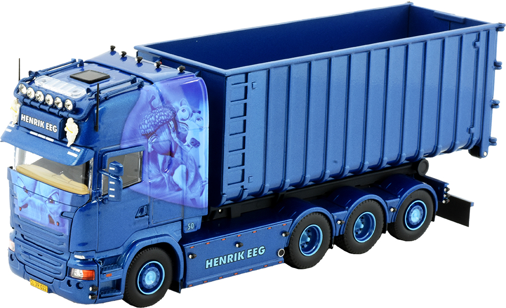 TEKN83201 SCANIA R Topline 8x4 porteur amplirol avec container 40 m3 – Image 1