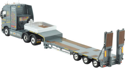 VOLVO FH5 Globetrotter Electric 6x2 avec remorque porte-engins 3 essieux – Image 3
