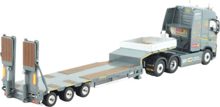 VOLVO FH5 Globetrotter Electric 6x2 avec remorque porte-engins 3 essieux – Image 4