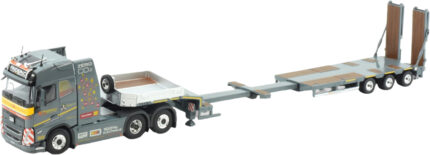 VOLVO FH5 Globetrotter Electric 6x2 avec remorque porte-engins 3 essieux – Image 5