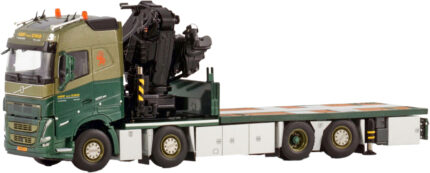 VOLVO FH5 Globetrotter 8x2 porteur plateau avec grue FASSI 1300