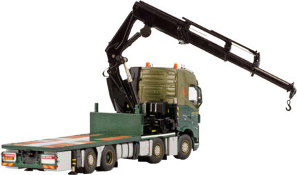 VOLVO FH5 Globetrotter 8x2 porteur plateau avec grue FASSI 1300 – Image 3