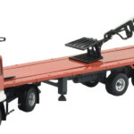 FORD TRANSCONT 4x2 avec remorque plateau 2 essieux et grue