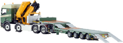 SCANIA R Normal 8x4 avec grue PALFINGER PK135.000 et porte-engins 4 essieux – Image 3