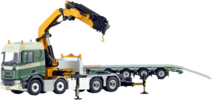 SCANIA R Normal 8x4 avec grue PALFINGER PK135.000 et porte-engins 4 essieux – Image 4