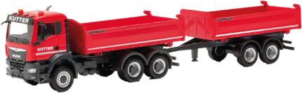 MAN TGS 6x4 porteur et remorque benne